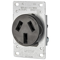 LEVITON R30-05206-S10 RECEPTACLE RANGE BLK 50A