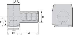 KENNAMETAL 1144843 LEFT HAND CUT, KM50 MODULAR CONNECTION, 