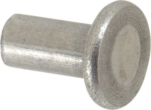 RIVETKING. 25N50RFLSP 1/4" BODY DIAM, FLAT UNCOATED STEEL SOLI