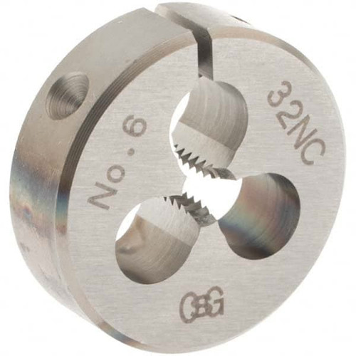 OSG 2727400 #6-32 UNC HIGH SPEED STEEL ROUND ADJUSTA