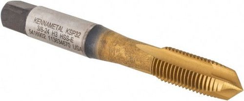 KENNAMETAL 5416902 3/8-24 3B 3 FLUTE TICN/TIN FINISH VANADI