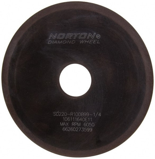 NORTON 66260273599 6" DIAM X 1-1/4" HOLE X 1/16" THICK, 220