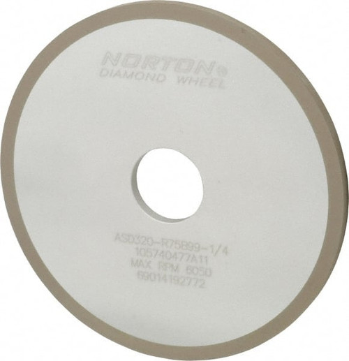 NORTON 69014192772 6" DIAM X 1-1/4" HOLE X 1/4" THICK, 320 