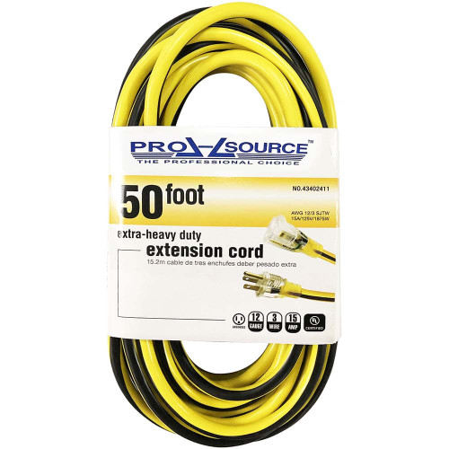 VALUE COLLECTION 74050WSYB 50', 12/3 GAUGE/CONDUCTORS, YELLOW/BLACK