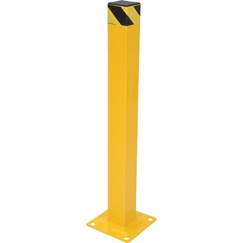 VESTIL BOL-SQ-42-4 4" DIAM X 42" HIGH, YELLOW STEEL BOLLARD