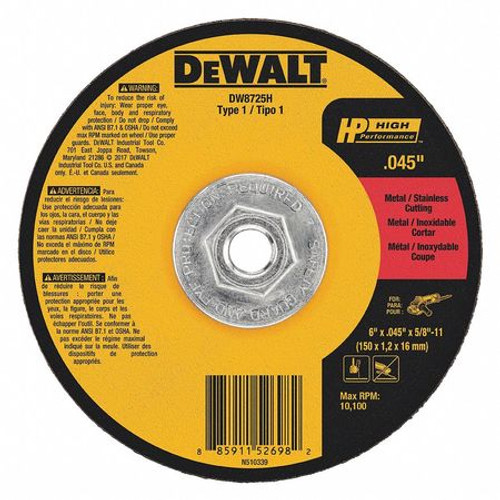 DEWALT TOOLS DW8725H 6 X .045 X 5/8-11 HP T1 CUTTING