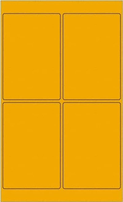 TAPE LOGIC LL186OR 4 X 6" FLUORESCENT ORANGE RECTANGLE LASE