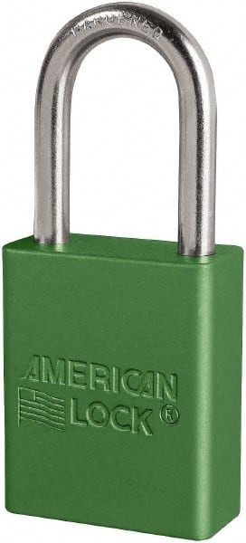 AMERICAN LOCK S1106GRN GRN ALUM SAFETY PL W/11/2IN SHCKL KEY RE