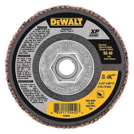 DEWALT TOOLS DWA8280HRT -1/2 X 5/8-11 40G T27 XP CER JUMBO FLAP