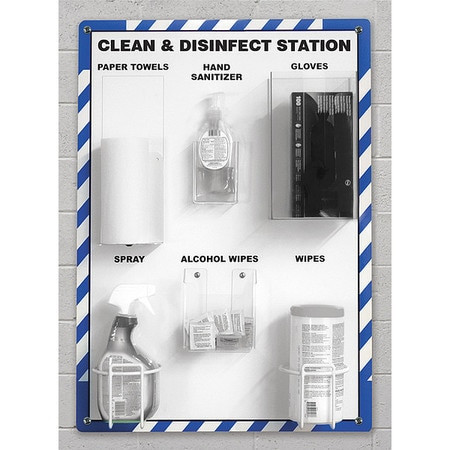 ACCUFORM SIGNS PRF303 CLEAN AND DISINFECT PPE STATION