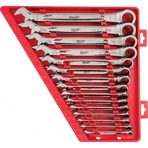 MILWAUKEE ELECTRIC TOOLS 48-22-9416 15PC RATCHETING COMBINATION WRENCH SET -