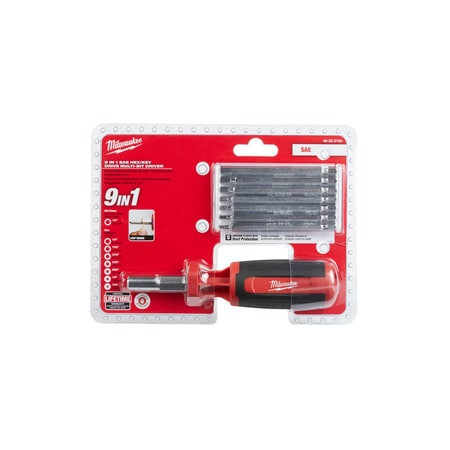 MILWAUKEE ELECTRIC TOOLS 48-22-2134 DRIVER MULTI-BIT HEX/KEY 9IN1 