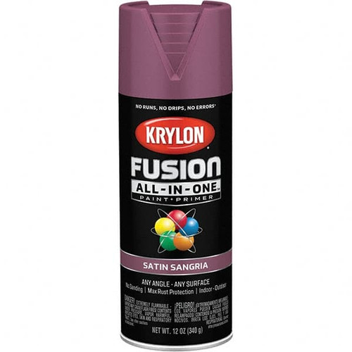 KRYLON PRODUCTS K02748007 FUSION ALL-IN-ONE  SATIN  SANGRIA  12 OZ KRYLON PRODUCTS K02748007 FUSION ALL-IN-ONE  SATIN  SANGRIA  12 OZ