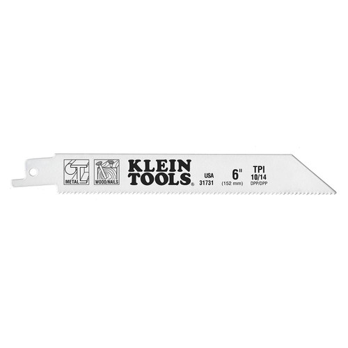 KLEIN TOOLS 31731 RECIPROCATING SAW BLADES, 10/14 TPI, 6-I