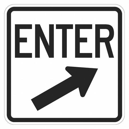LYLE T1-1886-EG_18x18 ENTRANCE SIGN 18 H 18 W ALUMINUM