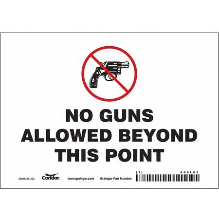 CONDOR USA INC 449L65 SAFETY SIGN 5 H X 7 W 0.004 THICK