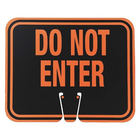 GRAINGER GLOBAL SOURCING 03-550-DNE TRAFFIC CONE SIGN 12-1/2 L ABS PLASTIC