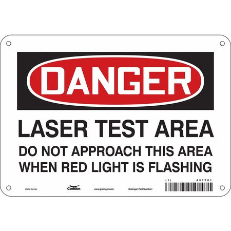 CONDOR USA INC 451T01 LASER WARNING 10 W 7 H 0.055 THICK