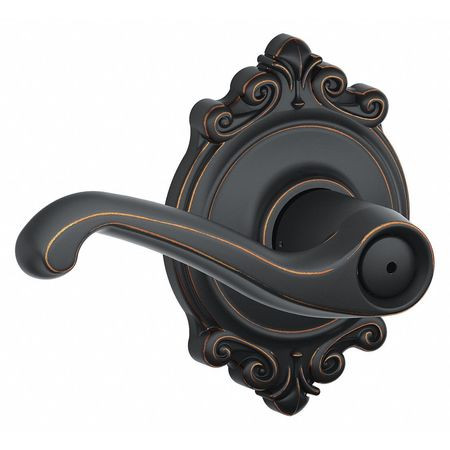 SCHLAGE F40 FLA 716 BRK LEVER LOCKSET ANTIQUE BRONZE PRIVACY
