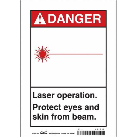 CONDOR USA INC 451T09 LASER WARNING 7 W 10 H 0.004 THICK