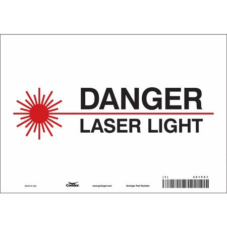 CONDOR USA INC 451T21 J7008 LASER WARNING 10 W 7 H 0.004 THICK
