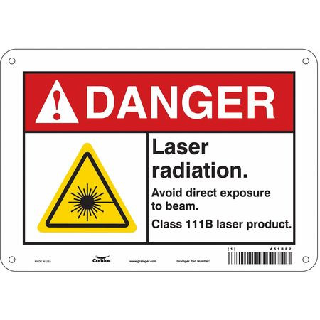 CONDOR USA INC 451R82 LASER WARNING 10 W 7 H 0.055 THICK