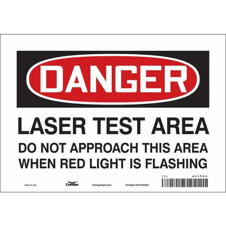 CONDOR USA INC 451T03 LASER WARNING 10 W 7 H 0.004 THICK
