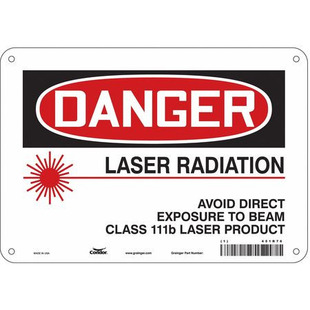 CONDOR USA INC 451R76 LASER WARNING 10 W 7 H 0.055 THICK