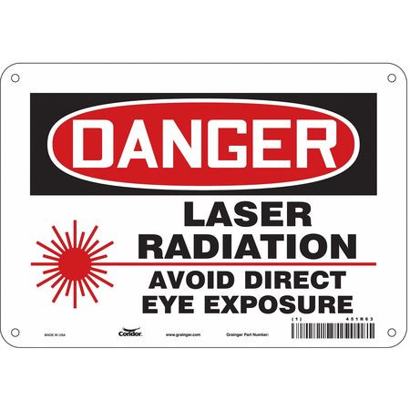 CONDOR USA INC 451R63 LASER WARNING 10 W 7 H 0.055 THICK