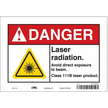CONDOR USA INC 451R84 LASER WARNING 10 W 7 H 0.004 THICK