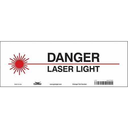CONDOR USA INC 451T20 J7008 LASER WARNING 14 W 5 H 0.004 THICK
