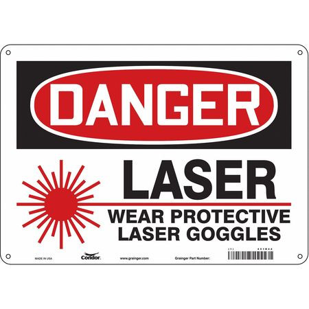CONDOR USA INC 451R44 LASER WARNING 14 W 10 H 0.032 THICK