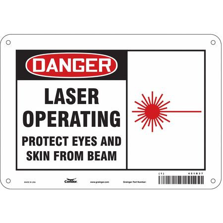 CONDOR USA INC 451R37 LASER WARNING 10 W 7 H 0.032 THICK