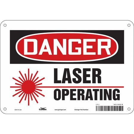 CONDOR USA INC 451R25 LASER WARNING 10 W 7 H 0.055 THICK