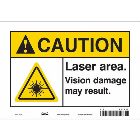 CONDOR USA INC 451R02 LASER WARNING 10 W 7 H 0.004 THICK