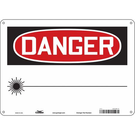 CONDOR USA INC 451R17 LASER WARNING 14 W 10 H 0.032 THICK