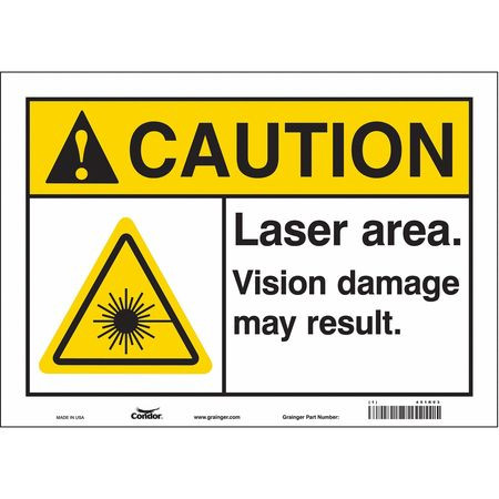 CONDOR USA INC 451R03 LASER WARNING 14 W 10 H 0.004 THICK