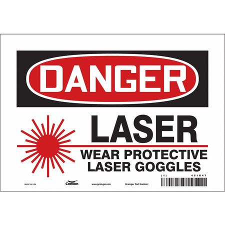 CONDOR USA INC 451R47 LASER WARNING 10 W 7 H 0.004 THICK