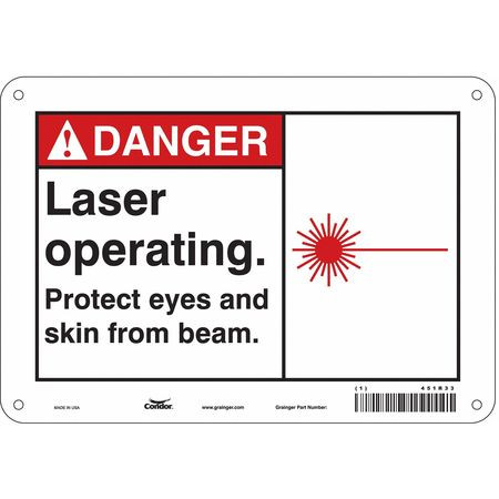 CONDOR USA INC 451R33 LASER WARNING 10 W 7 H 0.055 THICK