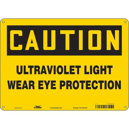 CONDOR USA INC 452A18 RADIATION SAFETY SIGN ALUMINUM 10 H