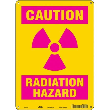 CONDOR USA INC 452A08 RADIATION SAFETY SIGN PLASTIC 14 H