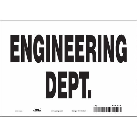 CONDOR USA INC 486X74 SAFETY SIGN,7 IN X 10 IN,VINYL