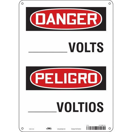 CONDOR USA INC 479W18 SAFETY SIGN,14 IN X 10 IN,ALUMINUM