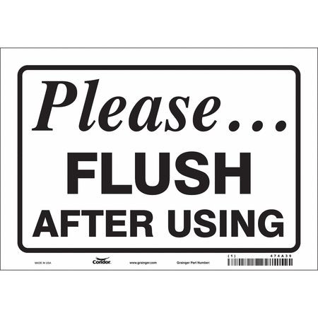CONDOR USA INC 474A39 RESTROOM SIGN 10 W 7 H 0.004 THICK
