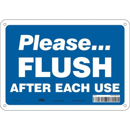 CONDOR USA INC 474A41 RESTROOM SIGN 10 W 7 H 0.032 THICK