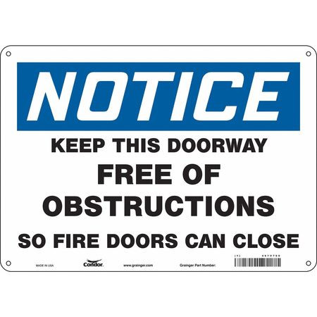 CONDOR USA INC 467V69 SAFETY SIGN 10 X14 ALUMINUM