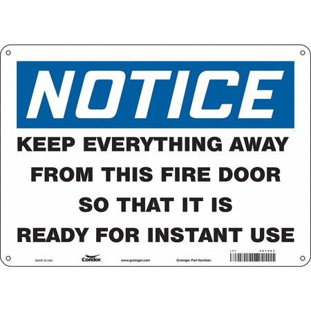 CONDOR USA INC 467V63 SAFETY SIGN 10 X14 ALUMINUM