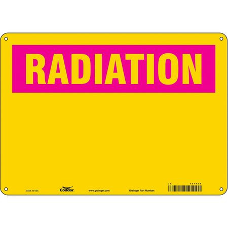 CONDOR USA INC 451Y29 RADIATION SAFETY SIGN PLASTIC 10 H
