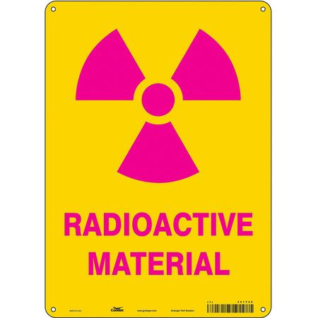 CONDOR USA INC 451Y25 RADIATION SAFETY SIGN VINYL 14 H
