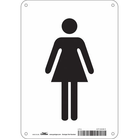 CONDOR USA INC 473X81 RESTROOM SIGN 7 W 10 H 0.032 THICK